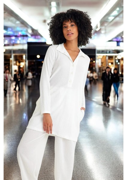 Baharlık Gömlek Yaka Rahat Elbise