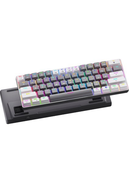 Mekanik Oyuncu Klavyesi Red Switch Rgb LED Işıklı Kablolu Gaming Klavye