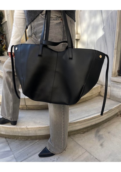 Oversize Cüzdanlı Günlük Çanta Siyah