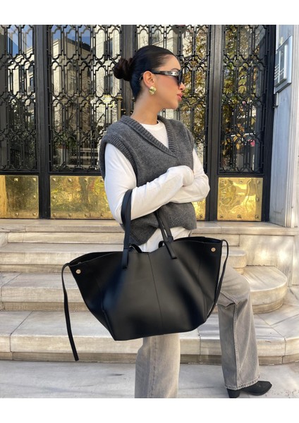 Oversize Cüzdanlı Günlük Çanta Siyah fiyatları