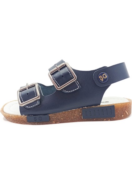 Şirin Genç Ortopedik Lacivert Renk Bantlı Tokalı Erkek Çocuk Sandalet fırsatları