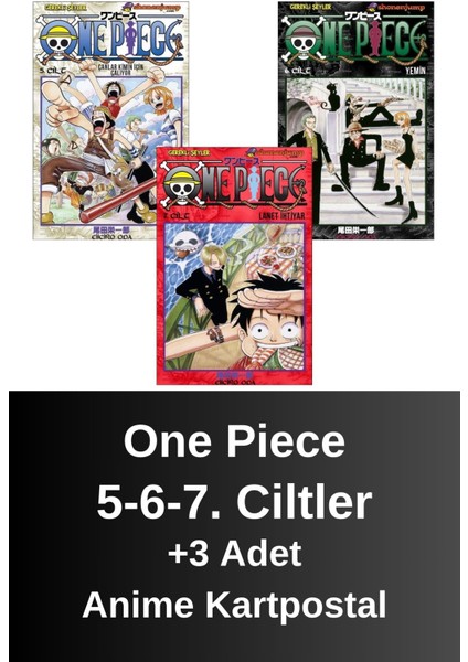 One Piece 5-6-7. Ciltler (3 Kitap) | Anime Kartpostallar