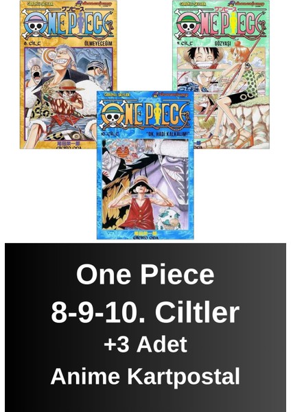 One Piece 8-9-10. Ciltler (3 Kitap) | Anime Kartpostallar
