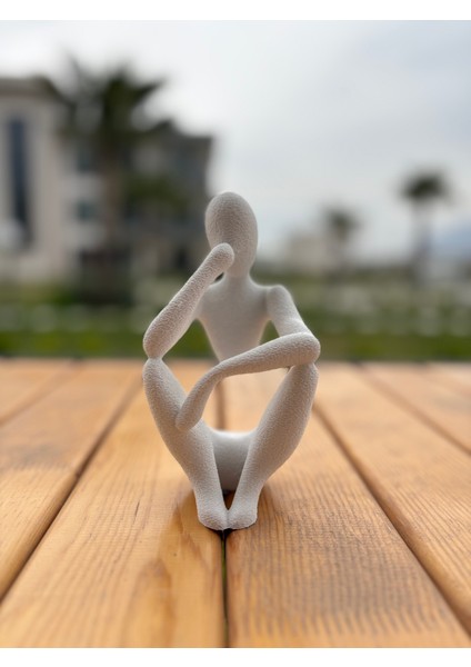 Düşünen Figür Dekoratif Heykel Soyut & Modern Sanat Biblo 17 cm