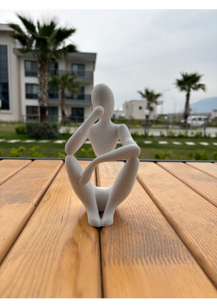 Düşünen Figür Dekoratif Heykel Soyut & Modern Sanat Biblo 17 cm