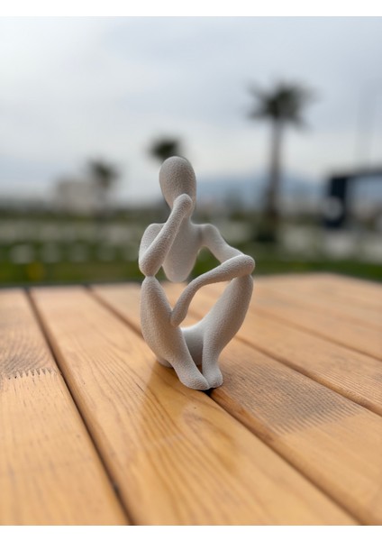 Düşünen Figür Dekoratif Heykel Soyut & Modern Sanat Biblo 17 cm