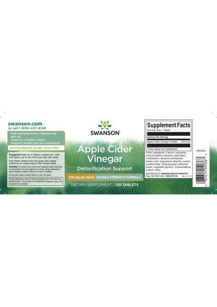 Elma Sirkesi Tableti Apple Cider Vinegar 120 tablet