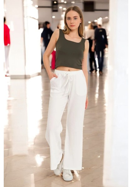 Yazlık Rahat Kesim Şık Kadın Pantolon fiyatları