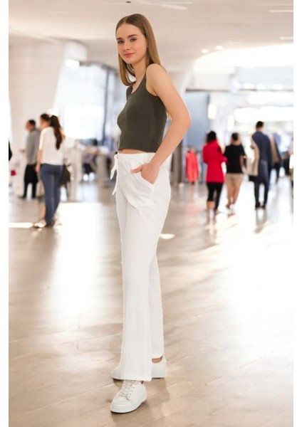 Yazlık Rahat Kesim Şık Kadın Pantolon modelleri