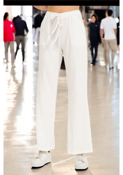 Yazlık Rahat Kesim Şık Kadın Pantolon