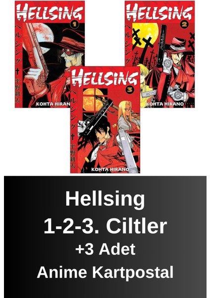 Hellsing 1-2-3. Ciltler (3 Kitap) | Anime Kartpostallar