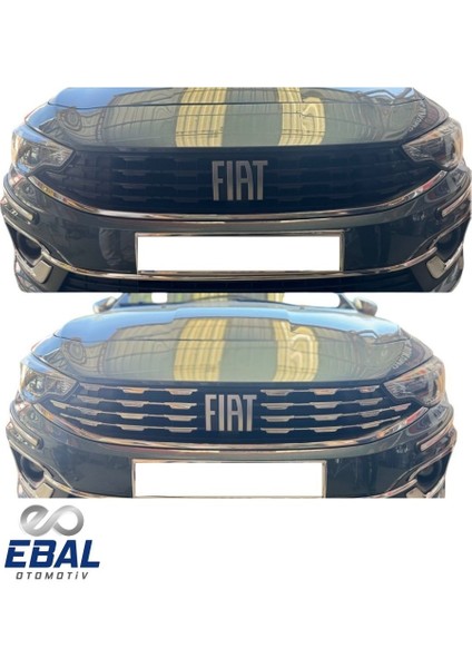 Fiat Egea Krom Ön Panjur 8 Parça 2020-2024 Model Arası Uyumlu P.çelik