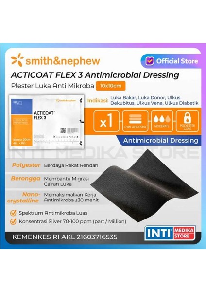 Smıth & Nephew Actıcoat Flex 10X20 Yara Örtüsü 1 Kutu (12 Adet)