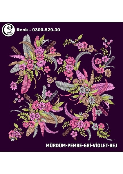 Desenli Oyalık Yazma - 0300-529 - Renk-30