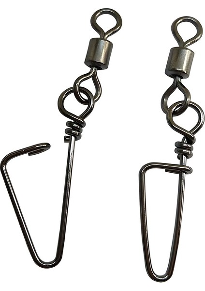 30 Adet 10 Numara,8 Kg Çeker,Nikel Kaplamalı Klipsli Fırdöndü,(Rolling Swivel Coastlock Snap).