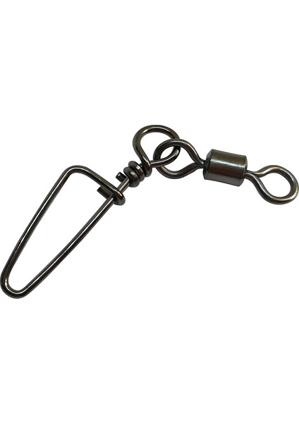 30 Adet 10 Numara,8 Kg Çeker,Nikel Kaplamalı Klipsli Fırdöndü,(Rolling Swivel Coastlock Snap).