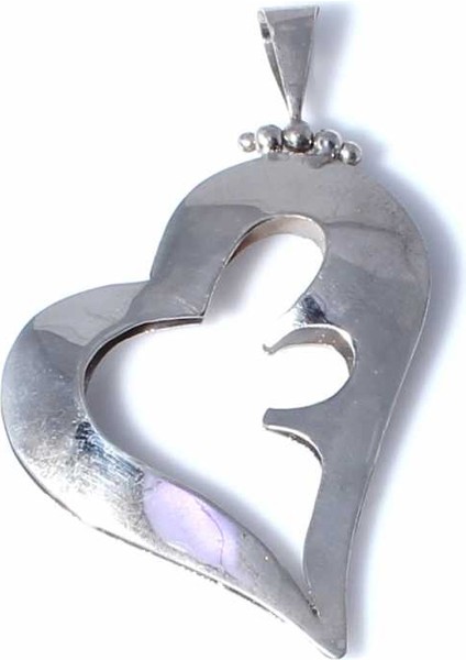 925 Ayar Gümüş Rodajlı Kalp Kolye Ucu fiyatları