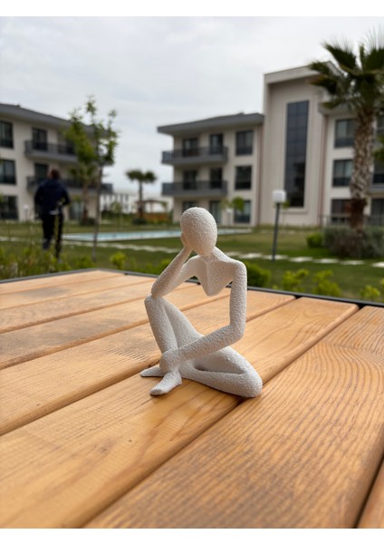 Düşünen Soyut Figür Dekoratif Modern Heykel Biblo
