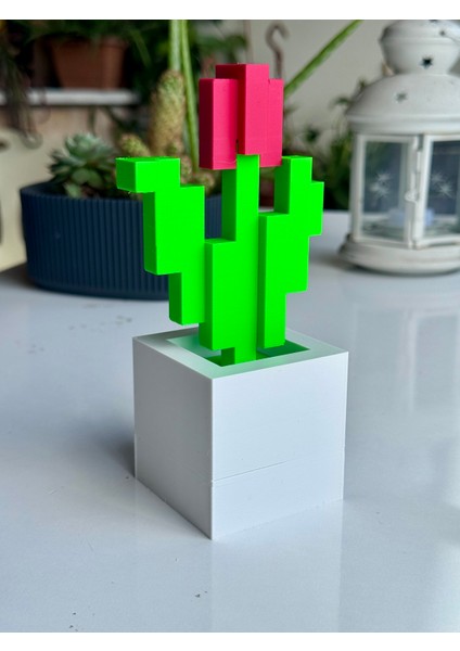 Minecraft Saksıda Çiçek Dekoratif Obje, Koleksiyon Ürünü