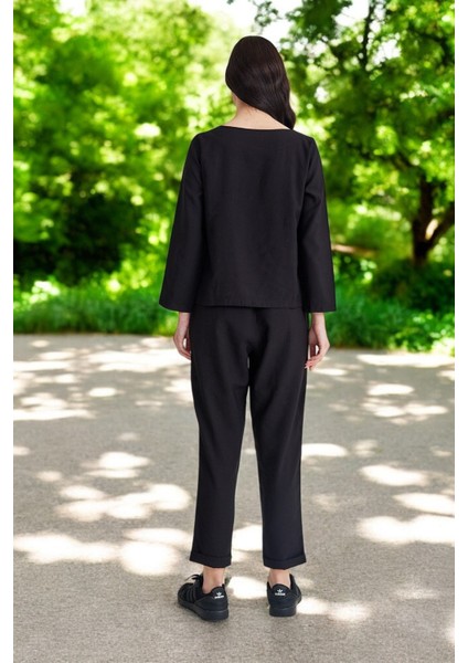 Günlük Beli Kemerli Alt Üst Keten Takım fiyatları