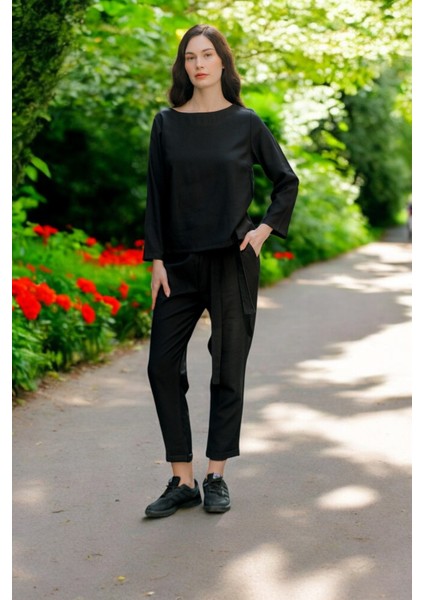 Günlük Beli Kemerli Alt Üst Keten Takım indirimleri