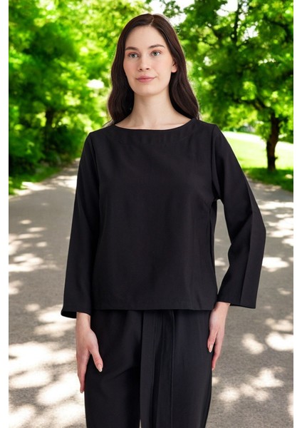 Günlük Beli Kemerli Alt Üst Keten Takım