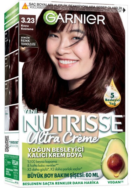 Nutrisse Ultra Creme - Kalıcı Krem Boya No: 3.23 Koyu Kestane