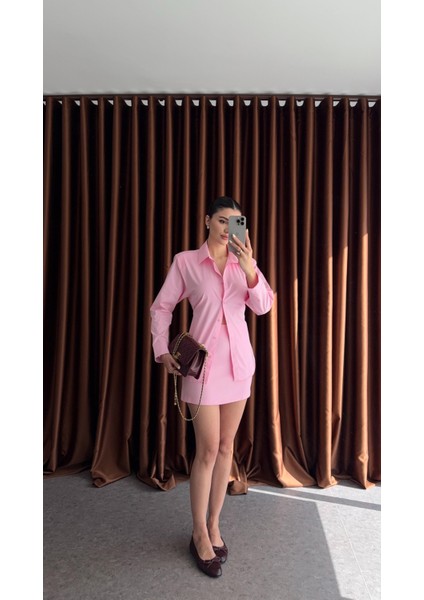 Basic Pembe Mini Etek