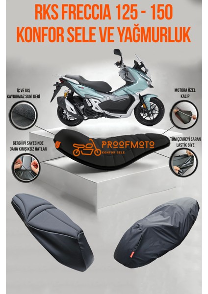 Rks Freccia 125 - 150 Konfor Sele ve Yağmurluk Kılıf