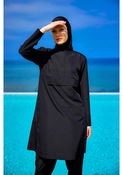 Tam Kapalı Tesettür Mayo 3 Parça Takım A2503-1