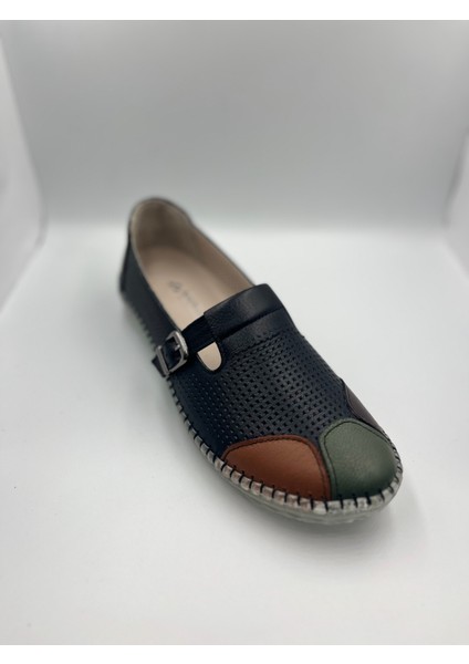 Kundura Jel Taban Deri Günlük Bayan Ayakkabı