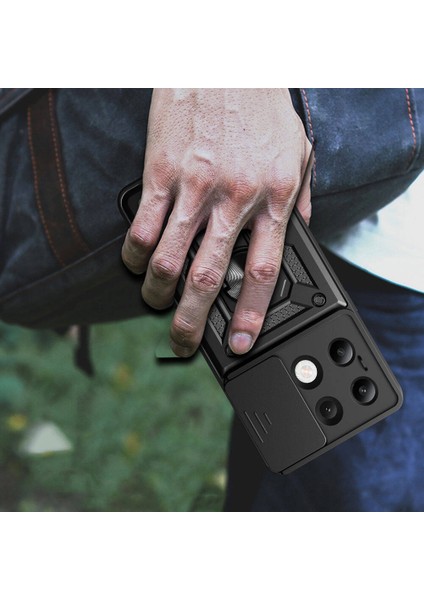 Xiaomi Redmi Note 13 4g Kılıf Magnetik Standlı Kamera Korumalı Sürgülü Kapak modelleri