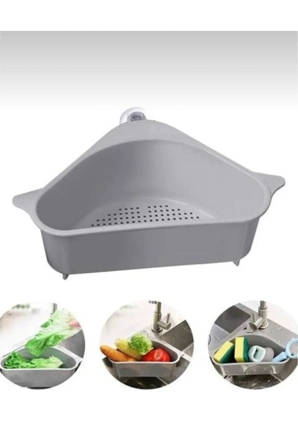 Lavabo Içi Üçgen Filtre Sepeti Sebze Meyve Mutfak Süzgeci Çay Süzgeci Vantuzlu Lavabo Süzgeç fiyatları