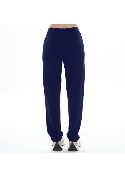 Kadın Cebi Taş Baskılı Şardonlu Lacivert Eşofman Altı (Büyük Beden Seçeneğiyle) modelleri