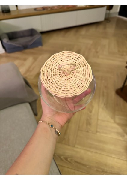 Bambu Kapaklı Mini Cam Fanus Natural Doğal Renk modelleri