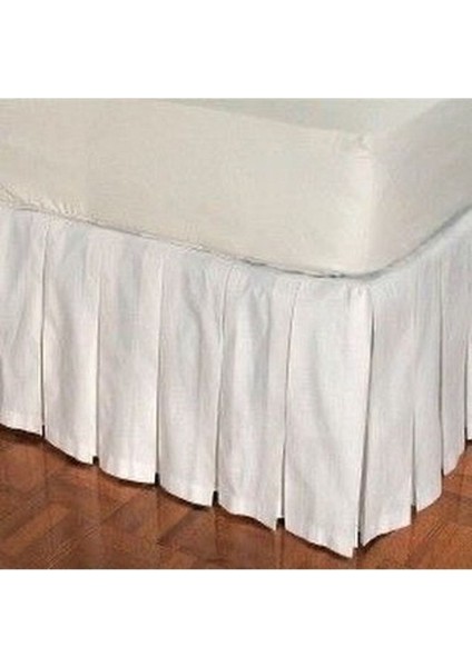 Dilimli Yırtmaçlı Beyaz Baza Eteği Pamuk