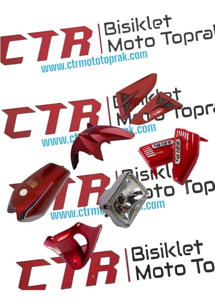 Cg Kırmızı Kaporta Seti (Cg Farlı)