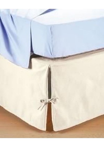 Kalıp Gibi Kalın Keten Bej Renk Kuşgözlü Baza Eteği