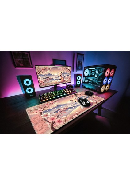 Gaming Mouse Pad 90x40 Kitsune Mousepad XXL Oyuncu Mouse Pad Büyük Mousepad