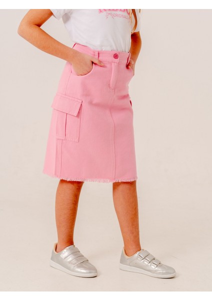 Kız Çocuk Kargo Keten Etek 2959