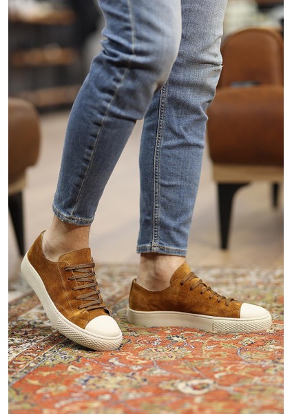 - Taba Hakiki Süet Bağcıklı Erkek Sneaker 666-25