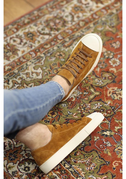- Taba Hakiki Süet Bağcıklı Erkek Sneaker 666-25