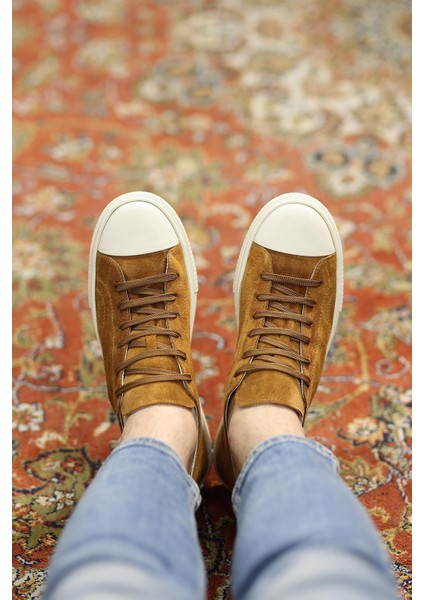 - Taba Hakiki Süet Bağcıklı Erkek Sneaker 666-25