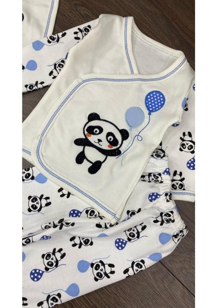 Panda Nakışlı 5 Li Hastane Çıkış Seti