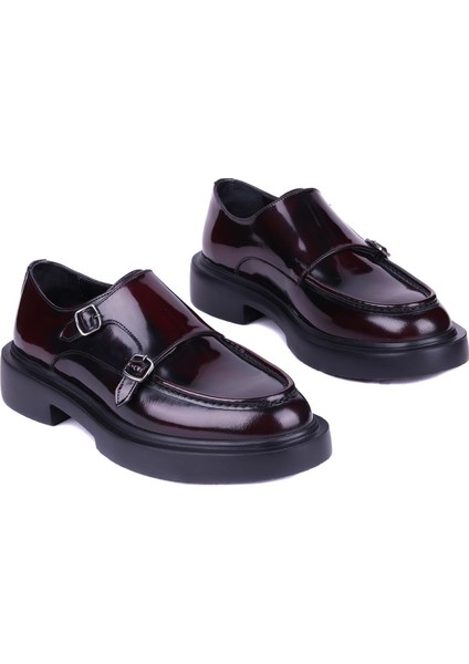 - Bordo Açma Deri Tokalı Erkek Ayakkabı 250-1616 indirimleri
