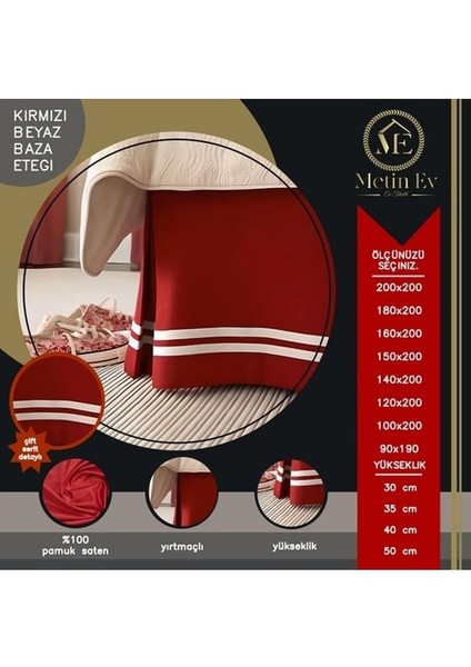 Kırmızı Beyaz Yırtmaçlı Baza Eteği fiyatları