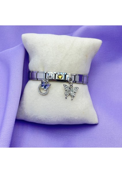 Çelik Italyan Charm Bileklik