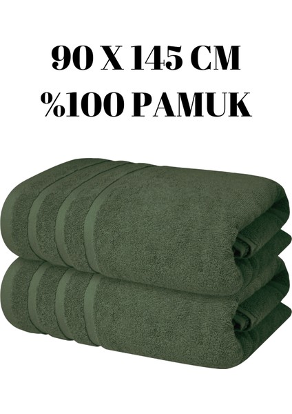 2'li Set Pamuk Büyük Boy Banyo & Duş Havlusu – Yumuşak Dokulu, Çizgi Desenli, Ultra Emici Vücut Havlusu (90 x 150 cm )