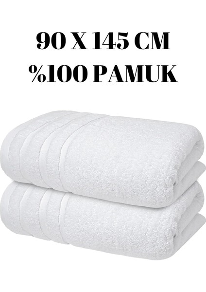 2'li Set Pamuk Büyük Boy Banyo & Duş Havlusu – Yumuşak Dokulu, Çizgi Desenli, Ultra Emici Vücut Havlusu (90 x 150 cm )