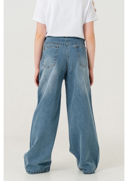 Kız Çocuk Ön Cepli Kot Pantolon 2179 modelleri